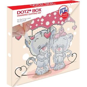 DIAMOND DOTZ ® - Its Raining Love Dotz Box, Partial Drill, Round Dotz, Diamond Painting Kits, Diamond Art Kits for Adults, Gem Art, Diamond Art, Diamond Dotz Kits, 11"x11"