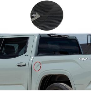 Carbon Fiber Fuel Tank Cover Gas Door Molding Trim For Toyota Tundra 2022+