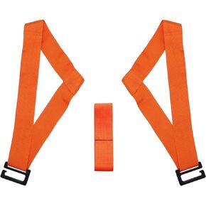 Forearm Forklift Sash 2-Person One-Shoulder Lifting and Moving System for Furniture, Appliances, Mattresses or Heavy Objects up to 800 Pounds, Orange