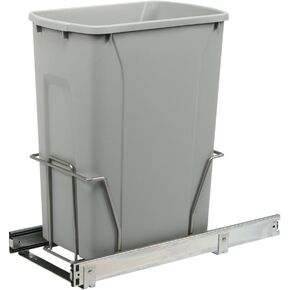 Knape & Vogt PSW10-1-35-R-P In-Cabinet Pull Out Trash Can, 18.80-Inch by 9.3-Inch by 19-Inch