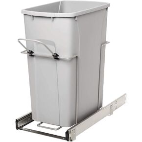 Knape & Vogt PSW10-1-35-R-P In-Cabinet Pull Out Trash Can, 18.80-Inch by 9.3-Inch by 19-Inch