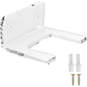 mollensiuer 1 Piece Transparent Acrylic Guitar Stand Wall Hook Mount with Screws Guitar and Bass Accessories for Display and Organize