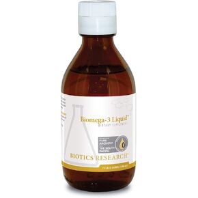 Biotics Research Biomega 3 Liquid Highly Concentrated Omega 3 Fish Oil Liquid, Sustainably Sourced, Traceable, Pure 2490 mg of EPA DHA Omega 3 Fatty Acids per TSP 1050 mg DHA 7 Fl Ounces 200ml 40 SVG