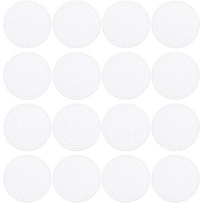Artibetter 10pcs Blank Canvas Blank Mesh Hoop Wool Yarn Cross Stitch Hoop Clear Purses DIY Kits Wallet Cross Stitch Meshes 3D Three-Dimensional Embroidery Flower Board White