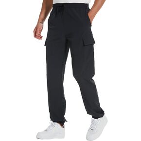 Men's 34"/36" Inseam Cool Lightweight Cargo Athletic Pants Fast Dry UPF50 Joggers