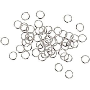 50 Pcs Silver Split Ring Small Keyring Bulk Keyring Rings for Key Organizing DIY Keyrings 9mm Jewelry Making Jump Rings Jewelry Accessories and Peripherals Useful and Attractive