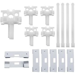AXLIZER 30PCS Broken Missing Vertical Blinds Repair Kit 20PCS Vertical Blind Repair Tabs Replacement Clips and 10PCS Vertical Blind Repair Brackets Carrier Plus Stems Set