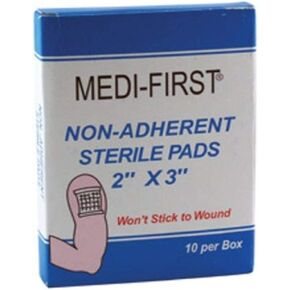 Medique Products 61212 Sterile Gauze Pad, 3-Inch By 3-Inch, 10 Per Box, white