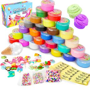 BELLOCHIDDO 30 Pack Butter Slime Kit, Mini Butter Slime Kit for Kids Party Favor Supplies Super, Soft Non-Sticky Scented Slime Toys, Educational Slime Toys Prize Party Favors for Girl Boys Kids 6-8