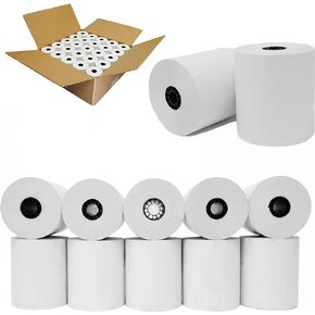 (100 PoS Rolls) 3-1/8 x 200' Square POS Register Thermal Receipt Paper Rolls, TSP100, CT-S300, CT-S2000, M129B, M129C, M244A 109282 PMC05214 856348 Bpa Free BuyregisterRolls