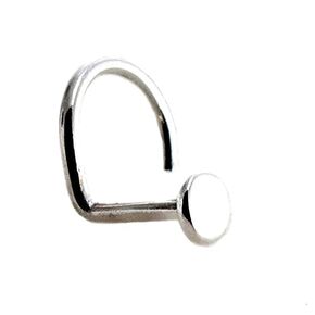 Nose Stud Screw Shaped Nose Rings, Sterling Silver, Gold 18-20 GA Nostril Corkscrew Piercing for Women Men Left or Right Side Handmade (3mm Right Side, 18 gauge | Brushed - Matte)