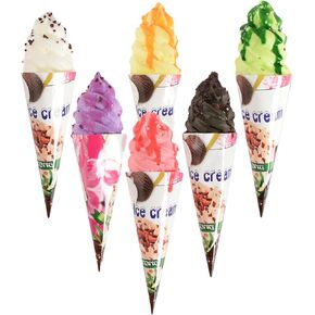 Fake Ice Cream Simulation Artificial Food Resin Mixed Play House Food Model Kitchen Decoration 6 pcs