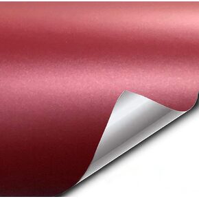 VViViD+ Matte Metallic Bloody Burgundy Premium Vinyl Wrap Film Roll (1ft x 5ft)
