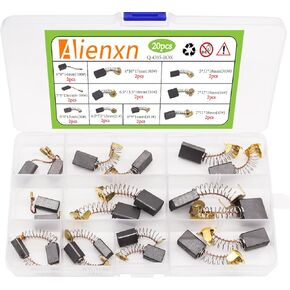 20 قطعة 10 أحجام مختلفة من فرش الكربون للمحرك الكهربائي، مجموعة فرش الكربون للمحرك لاستبدال أدوات الإصلاح الكهربائية Q-035-BOX in Kuwait