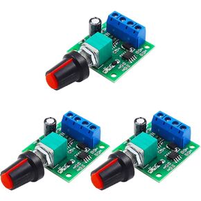 Lifcratms 3 Pack PMW Motor Speed Controller, Low Voltage DC 1.8V 3V 5V 6V 12V 2A Adjustable Driver Switch