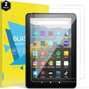 MoKo 3-Pack Screen Protector Fits All-New Fire HD 8 & 8 Plus Tablet (12th Generation, 2022 Release)/(10th Gen, 2020 Release), Anti Blue Light Eye Protection PET Screen Film - Light Blue