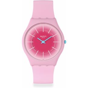 Swatch Unisex Casual Pink Watch Bio-sourced Material Quartz Radiantly Pink