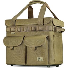 OneTigris Camping Storage Bag with Lid, 25L Collapsible Tactical Tote Bag for Outdoor Camping Travel Picnic Garage Trunk Organizer