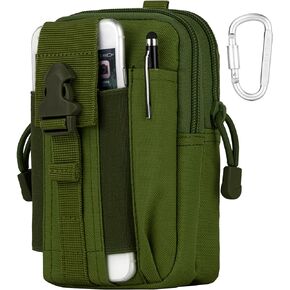IronSeals Tactical Molle Pouch Compact Utility Gadget Waist Bag Pack with Cell Phone Holster for 4.7"-6.7" iPhone 13 Pro Max/13 Pro/13/12 Pro Max/12 Pro/12/11 Pro Max/11 Pro/11/XS Max