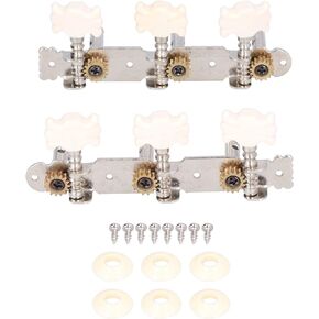 Guitar Tuning Pegs Machine Heads,Dual Holes Left Right 3 in Line Tuning Keys Pegs,String Instrument Parts for Classical Folk Guitars