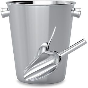 Olmaanseta Champagne Bucket With Ice Scoop,Stainless Steel Wine Bucket For Bar,large Ice Buckets For Parties, Wine Chiller With Handles 4 Quart