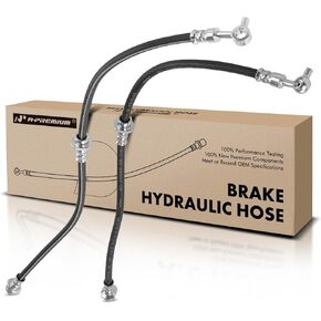 A-Premium Front Driver and Passenger Brake Hydraulic Hose Compatible with Nissan Models - Juke 2011 2012 2013 2014 2015 2016 2017 - Replace# 462111KA2A(Pack of 2)