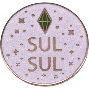 The Sims Games Glitter Enamel Pin Sul Sul Enamel Pin Metal Badge Brooches Lapel Pins Jewelry Collection for Clothing Bags Jackets Accessory DIY Crafts Pin