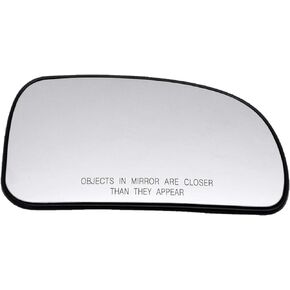 Passenger Side Mirror Glass Assembly With Plastic Backing Plate Heated Compatible with Chevy Trailblazer, GMC Envoy, Buick Rainier, Oldsmobile Bravada, Isuzu Ascender, Saab 9-7x