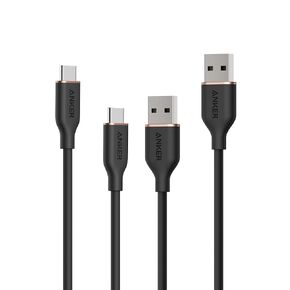 كابل Anker Neat، كابل USB A إلى USB C (6 أقدام، 2 حزمة)، شاحن Car Carplay من النوع C، لهاتف iPhone 15، Samsung Galaxy S23 / S22، Note20 / 10 Series، HTC، والمزيد (يتضمن منظم السلك، أسود منتصف الليل)