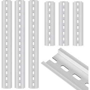 6 قطع Din Rail Mount 6 بوصات و12 بوصة 35 مم 7.5 مم مشقوقة مقذوف الألومنيوم السكك الحديدية المعدنية لمكونات الأجهزة تركيب التبديل تثبيت مرحل الحالة الصلبة الثابتة in Kuwait