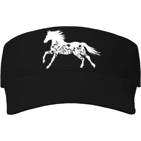 Wisedeal Floral and Horse Sport Sun Visor Hats Ball Caps Adjustable Empty Top Baseball Sun Cap for Men Women