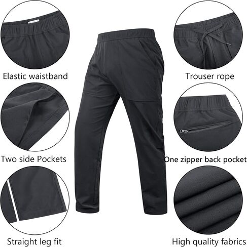 LE VONFORT Men's Stretch Hiking Pants Lightweight Quick Dry Running Athletic Active Jogger Pant in Saudi Arabia