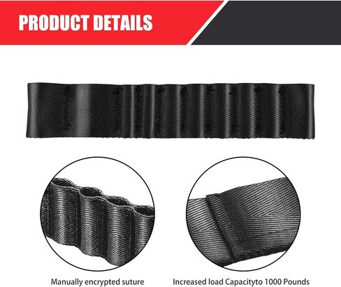 2 PCS Automotive Door Restraint Straps, 9.17" x 1.5" Load 1000 lb. Double Wall Thickened Adjustable Heavy Duty Door Restraint Inspection Straps, Compatible with Jeep Wrangler TJ JK JL (Black) in Saudi Arabia