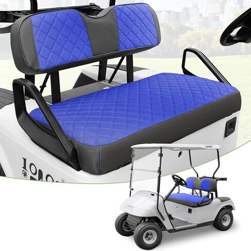 غطاء مقعد عربة الجولف لوسادة غطاء مقعد EZGO TXT - لا يتطلب دباسة/سهل التركيب، مسامي ومريح، غطاء مقعد أمامي بديل من الفينيل لعربة الجولف - أزرق in Kuwait