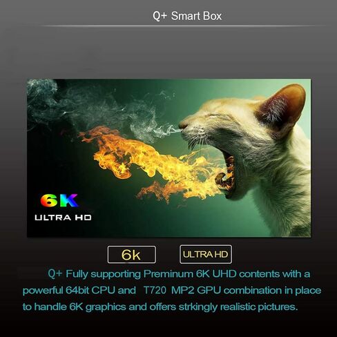 Android TV Box 9.0، TUREWELL Allwinner H616 رباعي النواة 4 جيجا رام 64 جيجا ROM Q Plus Android TV Box يدعم 3D 6K HD H.265 2.4 جيجا هرتز واي فاي إيثرنت HD DLNA USB 3.0 in Kuwait