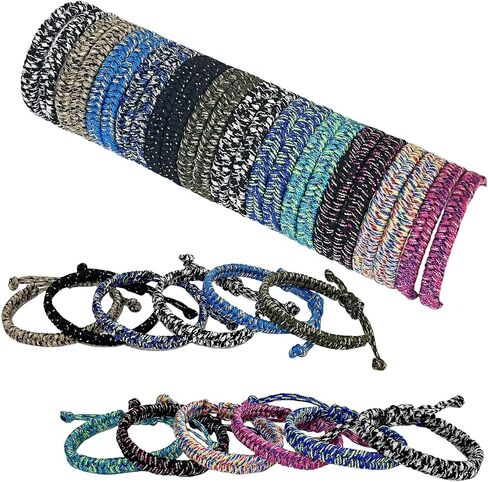 12 pcs Braided Friendship Bracelets for Teens Girls Teenager Goody Bag Stuffers Handmade Adjustable Woven Kids Bracelets for Girls Tween Girl Birthday Christmas Back to School Party Favors in Kuwait