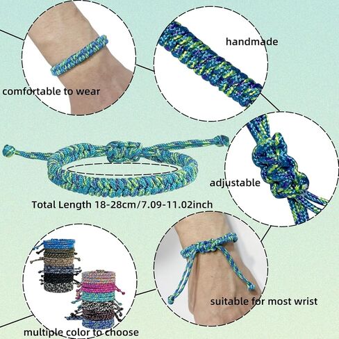 12 pcs Braided Friendship Bracelets for Teens Girls Teenager Goody Bag Stuffers Handmade Adjustable Woven Kids Bracelets for Girls Tween Girl Birthday Christmas Back to School Party Favors in Kuwait