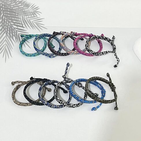 12 pcs Braided Friendship Bracelets for Teens Girls Teenager Goody Bag Stuffers Handmade Adjustable Woven Kids Bracelets for Girls Tween Girl Birthday Christmas Back to School Party Favors in Kuwait