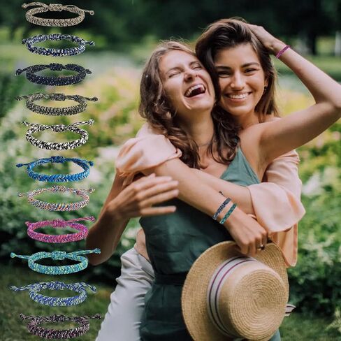 12 pcs Braided Friendship Bracelets for Teens Girls Teenager Goody Bag Stuffers Handmade Adjustable Woven Kids Bracelets for Girls Tween Girl Birthday Christmas Back to School Party Favors in Kuwait