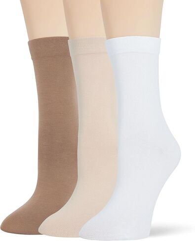 Bzoinien Thin Crew Socks for Women, Soft Cotton High Calf Boot Sock, Ladies Tall Socks Long Sock for Trouser, Dress, Business in Saudi Arabia