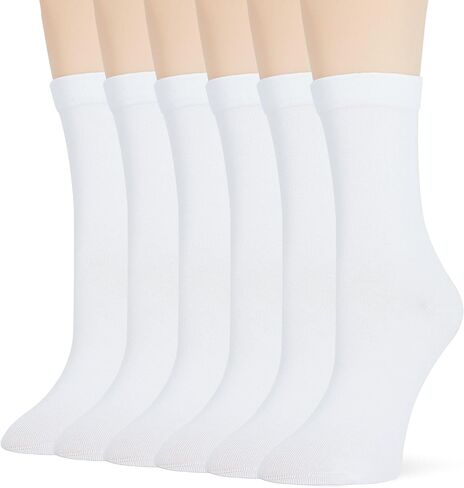 Bzoinien Thin Crew Socks for Women, Soft Cotton High Calf Boot Sock, Ladies Tall Socks Long Sock for Trouser, Dress, Business in Saudi Arabia