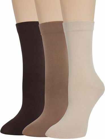 Bzoinien Thin Crew Socks for Women, Soft Cotton High Calf Boot Sock, Ladies Tall Socks Long Sock for Trouser, Dress, Business in Saudi Arabia