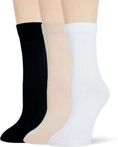 Bzoinien Thin Crew Socks for Women, Soft Cotton High Calf Boot Sock, Ladies Tall Socks Long Sock for Trouser, Dress, Business in Saudi Arabia