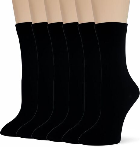Bzoinien Thin Crew Socks for Women, Soft Cotton High Calf Boot Sock, Ladies Tall Socks Long Sock for Trouser, Dress, Business in Saudi Arabia