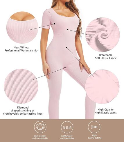Sliot Unitard Jumpsuits for Women Tummy Control Long Bodysuits for Women Full Length Yoga Full Body Suit Compression Jumpsuit in Saudi Arabia