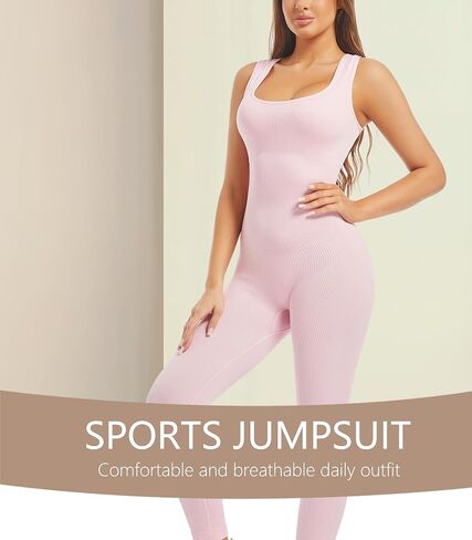 Sliot Unitard Jumpsuits for Women Tummy Control Long Bodysuits for Women Full Length Yoga Full Body Suit Compression Jumpsuit in Saudi Arabia