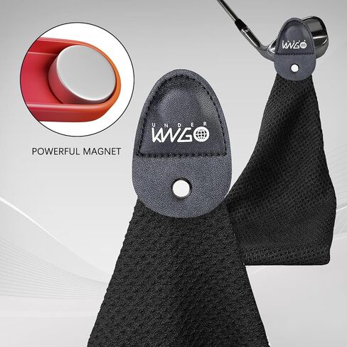 منشفة جولف قوية مغناطيسية من الألياف الدقيقة متعددة الأغراض للعناية بكرات الجولف والنوادي، هدية رائعة للاعبي الجولف! in Kuwait