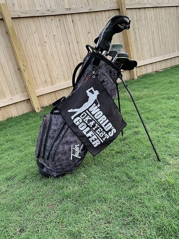 SHANKITGOLF Worlds Okayest Golfer Funny Golf Gift Golf Bag Towel with Clip in Kuwait