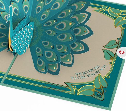 Lovepop Art Deco Mother's Day Peacock Pop-Up Card in Saudi Arabia