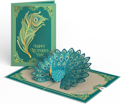 Lovepop Art Deco Mother's Day Peacock Pop-Up Card in Saudi Arabia